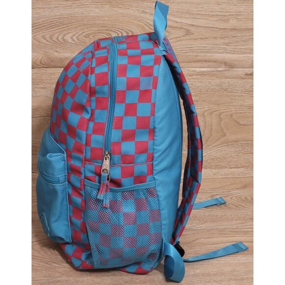 Dickies Laptop Backpack Spencers Exclusive  Blue Pink Checkered Skater Pre-owned - Picture 5 of 9